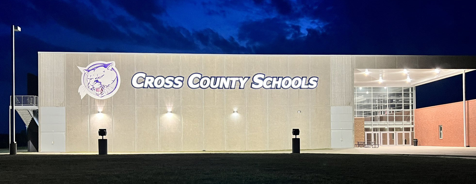 Cross County Schools changed their sign on the side of the school. It’s all bright and lights up. Take a look when you ride on highway 81. Photo provided.