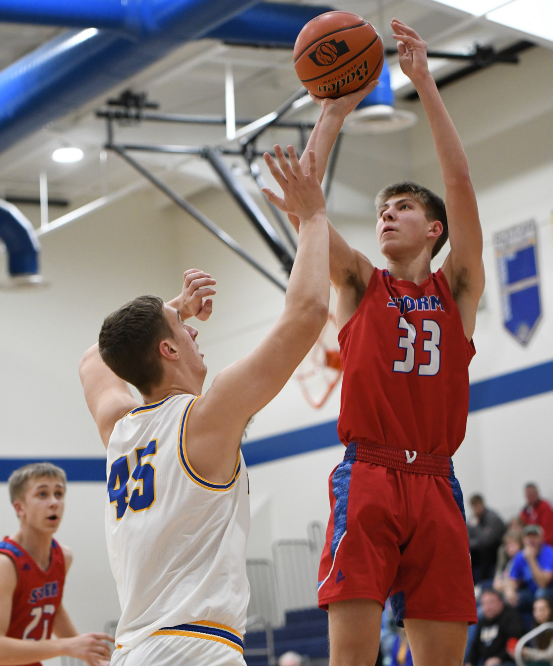 Carter Urkoski scored 17 points against Nebraska Lutheran and broke the single-game scoring on Friday, scoring 35 points in the win. PCN photo by Rick Holtz
