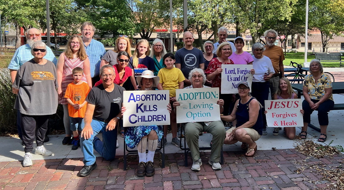Stromsburg held life chain on Sunday, October 1st to support life with prayer and signs. There were 24 participants this year. Photo provided.