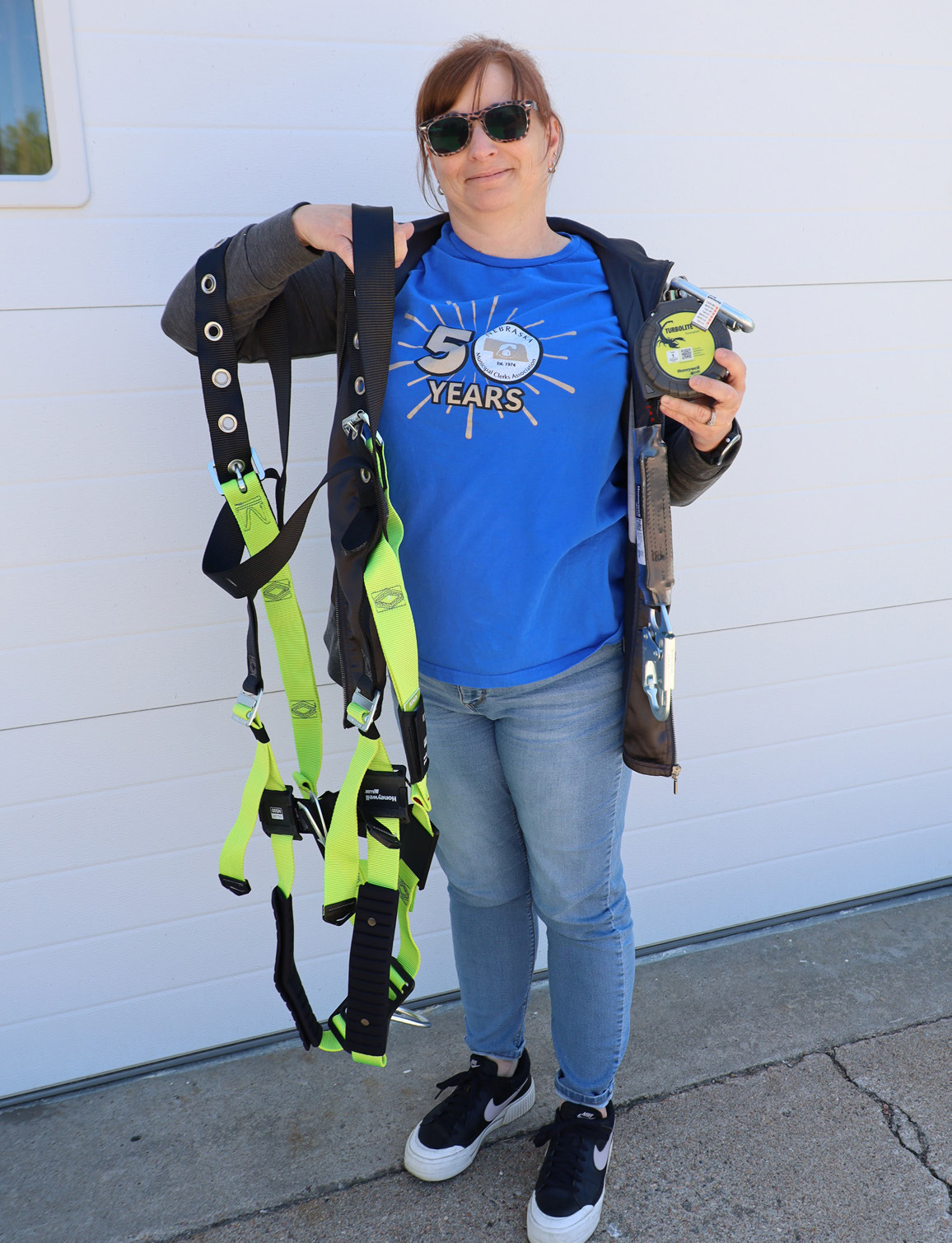 Kari Podliska (village clerk/treasurer) applied for a LARM safety grant. They used it for some of the items pictured. Photo provided.