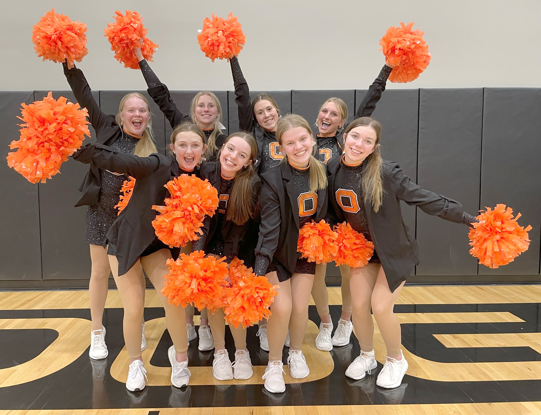 The Dazzlers added suit jackets to their outfits on Thursday for the Coaches Versus Cancer: Suits and Sneakers game when Osceola took on Heartland. PCN photo by Rick Holtz