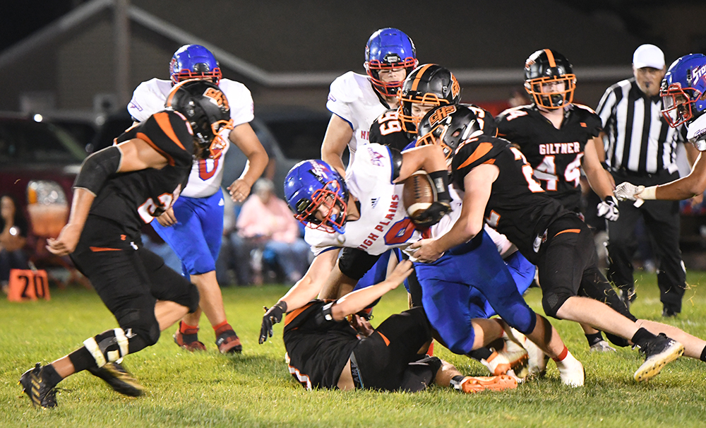 Wyatt Urkoski and the Storm used their run game to take big chunks of time off the clock on Friday. PCN photo by Rick Holtz