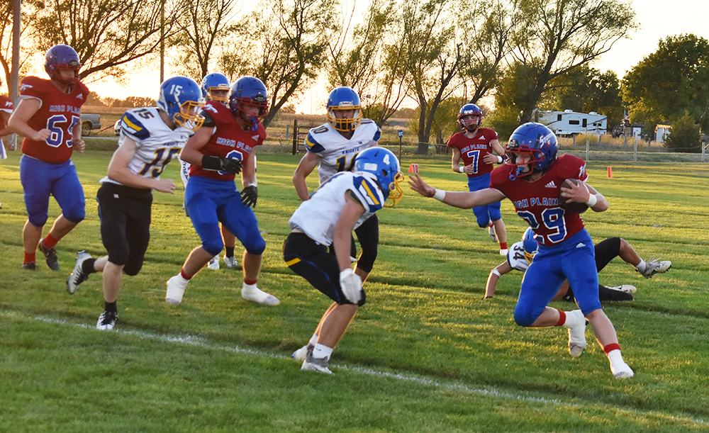 Gage Friesen carried the ball 16 times for 94 yards and a touchdown and caught two passes for 14 yards. PCN photo by Beth Sparrow