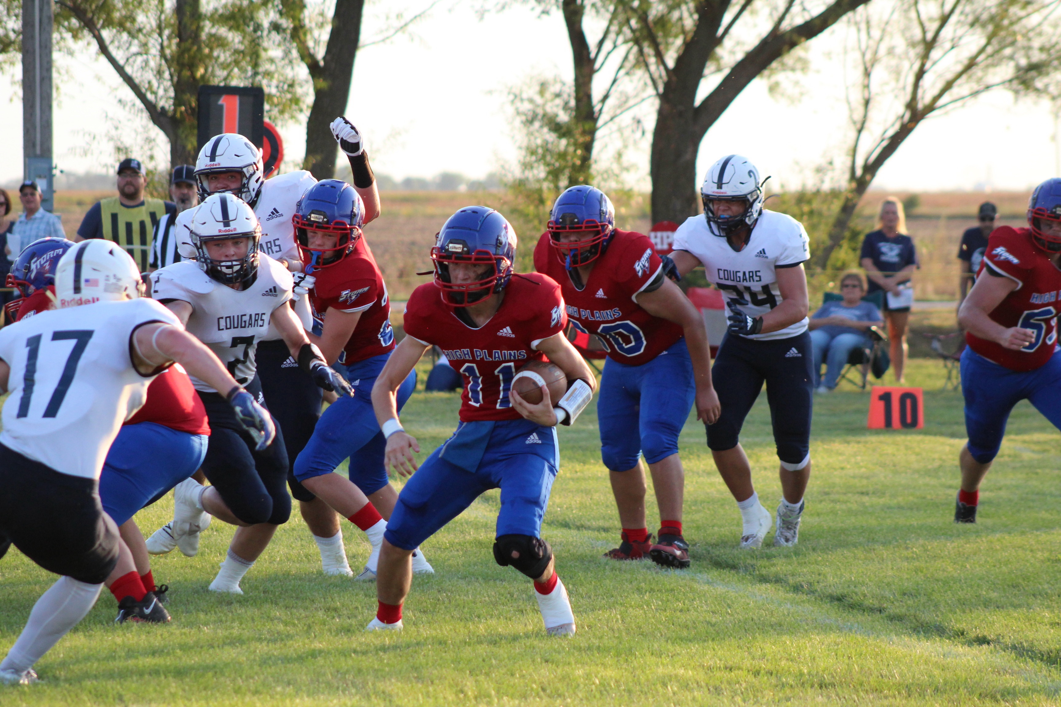 Gavin Morris looks for daylight Friday night against Central Valley. Photo provided by Stephanie Carlson