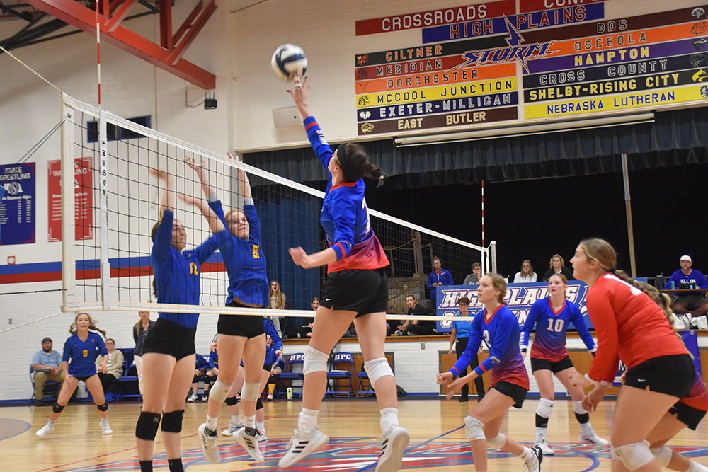 Kenzie Wruble came up big for the Storm on Monday in the team’s first subdistrict match. PCN photo by Beth Sparrow