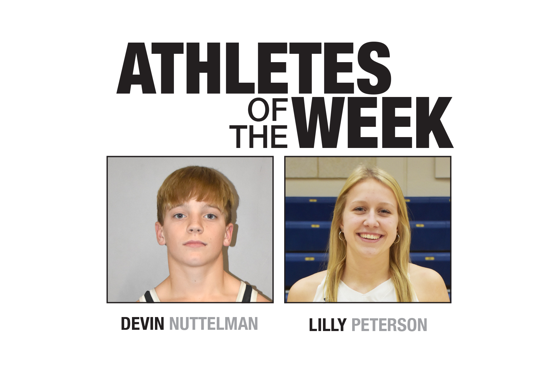 Congrats to this week's Athletes of the Week