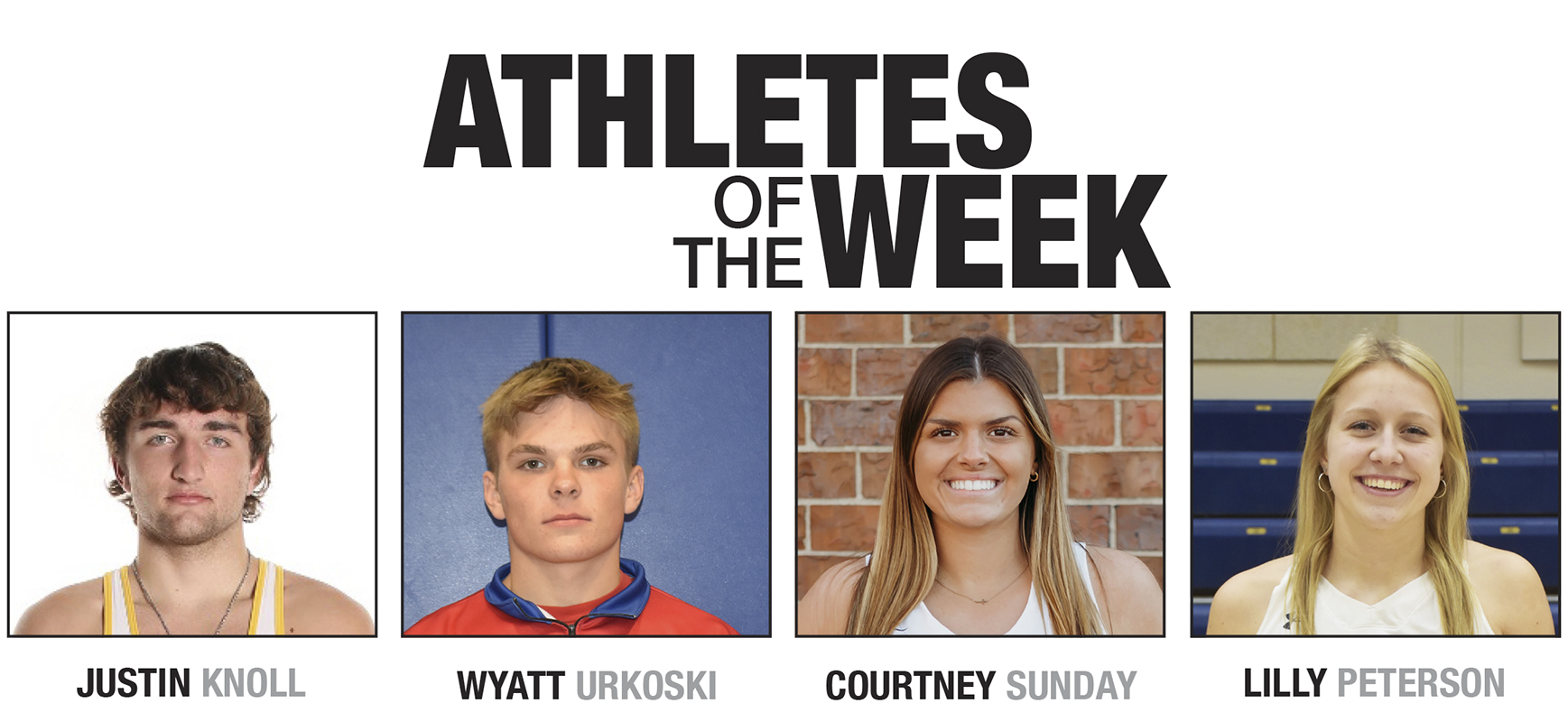 Each week during the school year, the Polk County News will select a male and female Athlete of the Week. This week we wanted to recognize two male athletes and two female athletes.