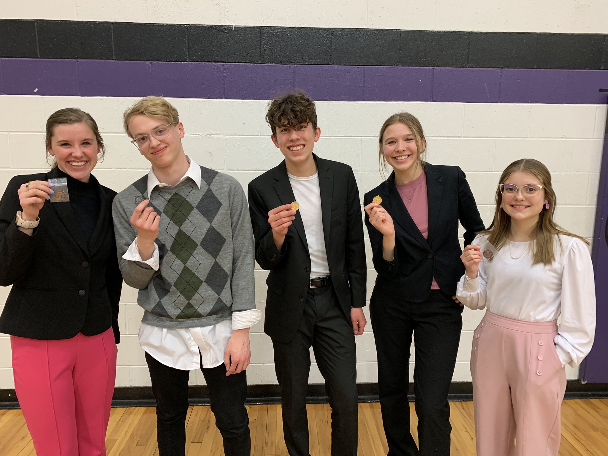 Cross County is sending five students to the state competition. Ella Pinkleman and Revin Nyberg qualified for Duet Acting. Mason Lindburg qualified for Entertainment Speaking. Addie Linn qualified for Informative Speaking. Ava Cramer qualified for Extemporaneous Speaking.