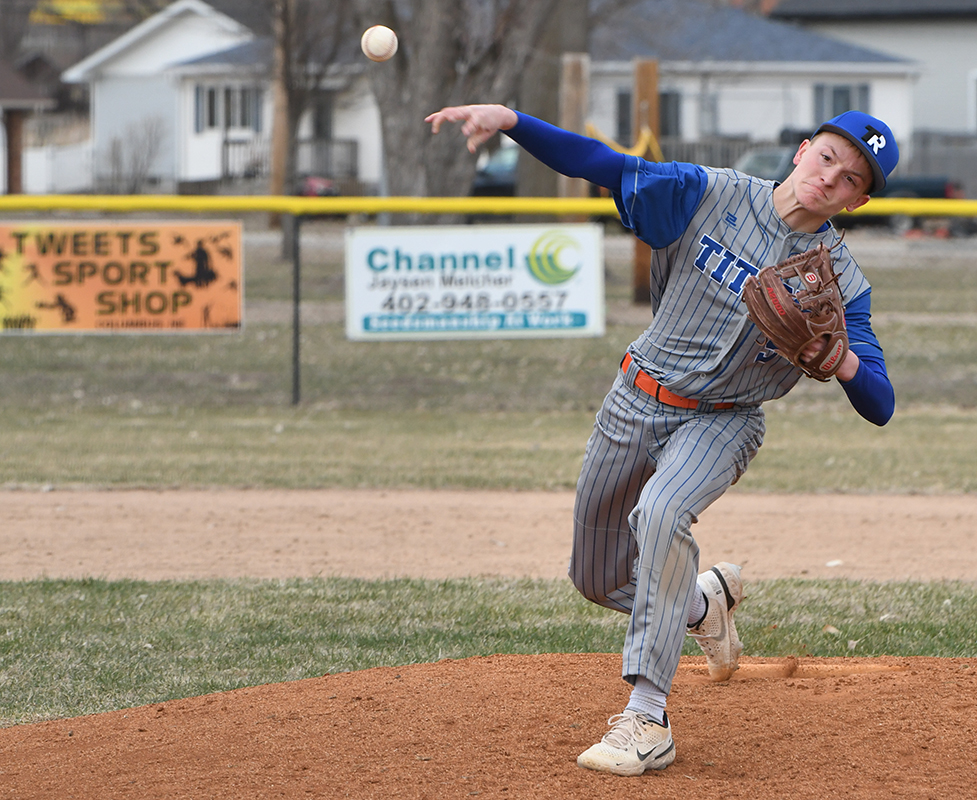 Kolton Neujahr came on in relief and 3 2/3 innings for the Titans. PCN photo by Rick Holtz