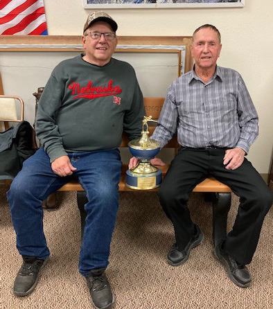 Gary Glatter and Gary Bemis win the Polk County Pool Tournament for October. Photo provided.