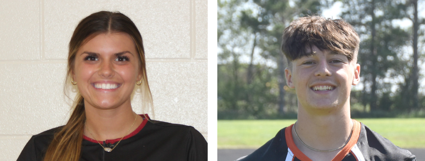 Each week during the school year, the Polk County News will select a male and female Athlete of the Week. Congrats to Polk County Slammers' Courtney Sunday and Osceola's Brayden Santos on being selected.
