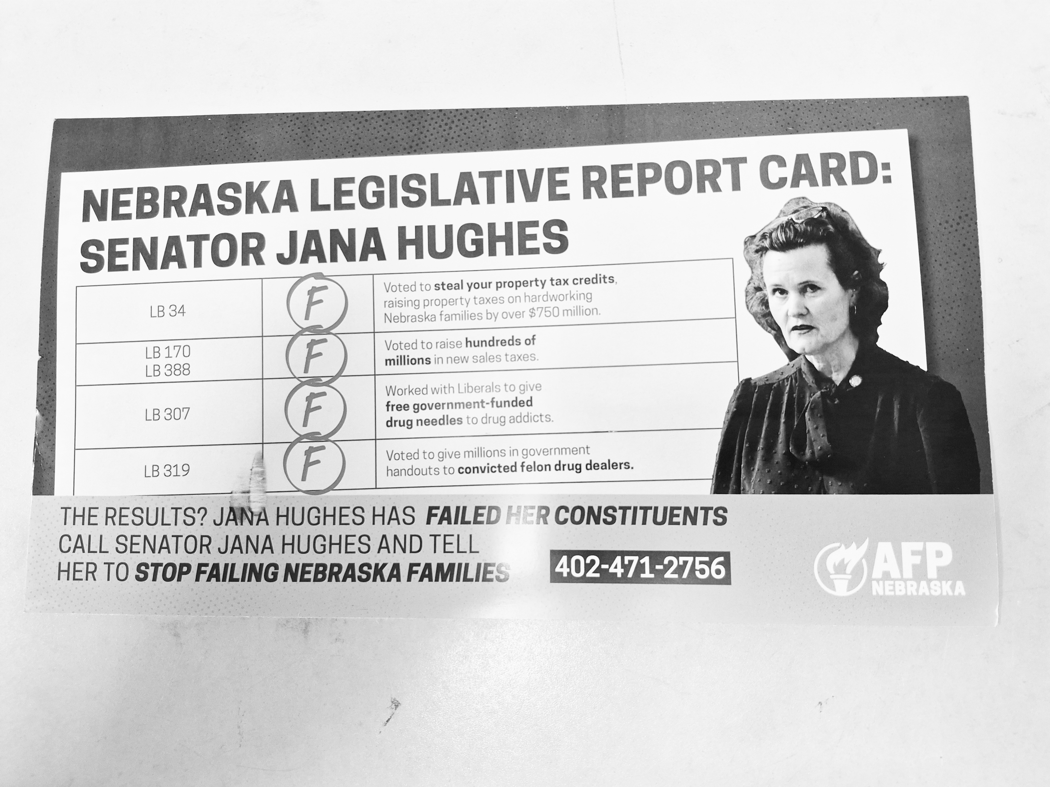 Copy of the mailer received by local residents