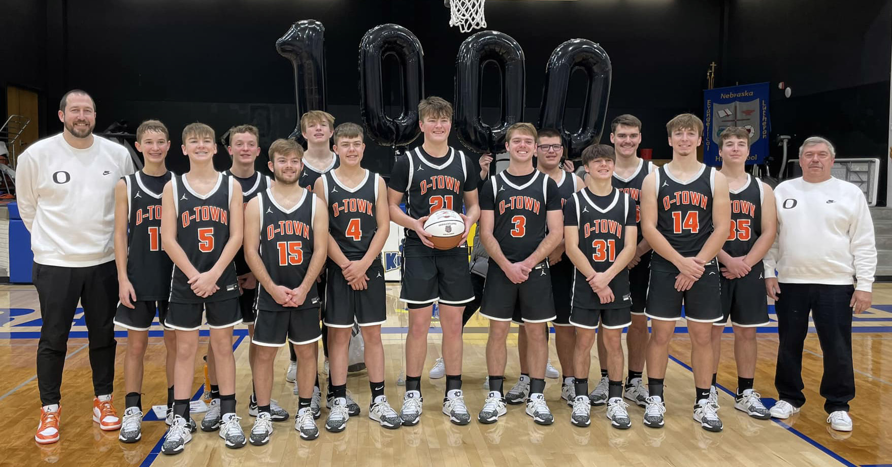 Kale Gustafson, a junior at Osceola High School, scored his 1,000th point in basketball last week against Nebraska Lutheran. 
