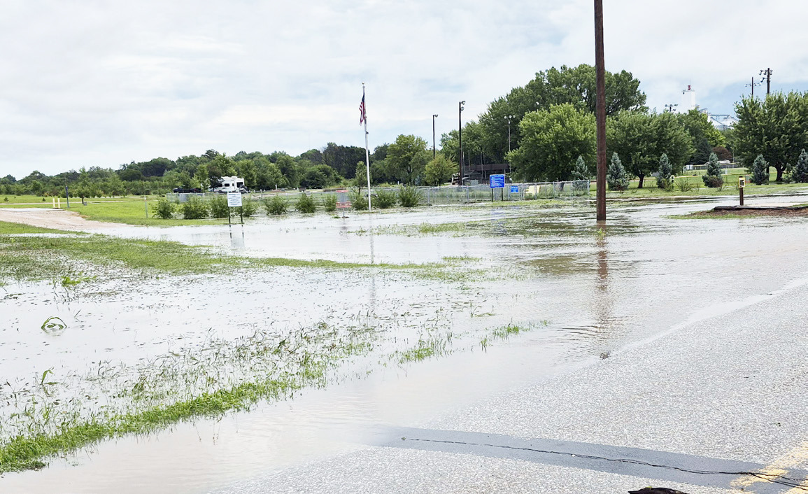 Flash flooding occurred in Stromsburg when the town received over 4 inches of rain in less than an hour last Wednesday. Here are some photos from Buckley Park (above). PCN photos by Ken Kush.
