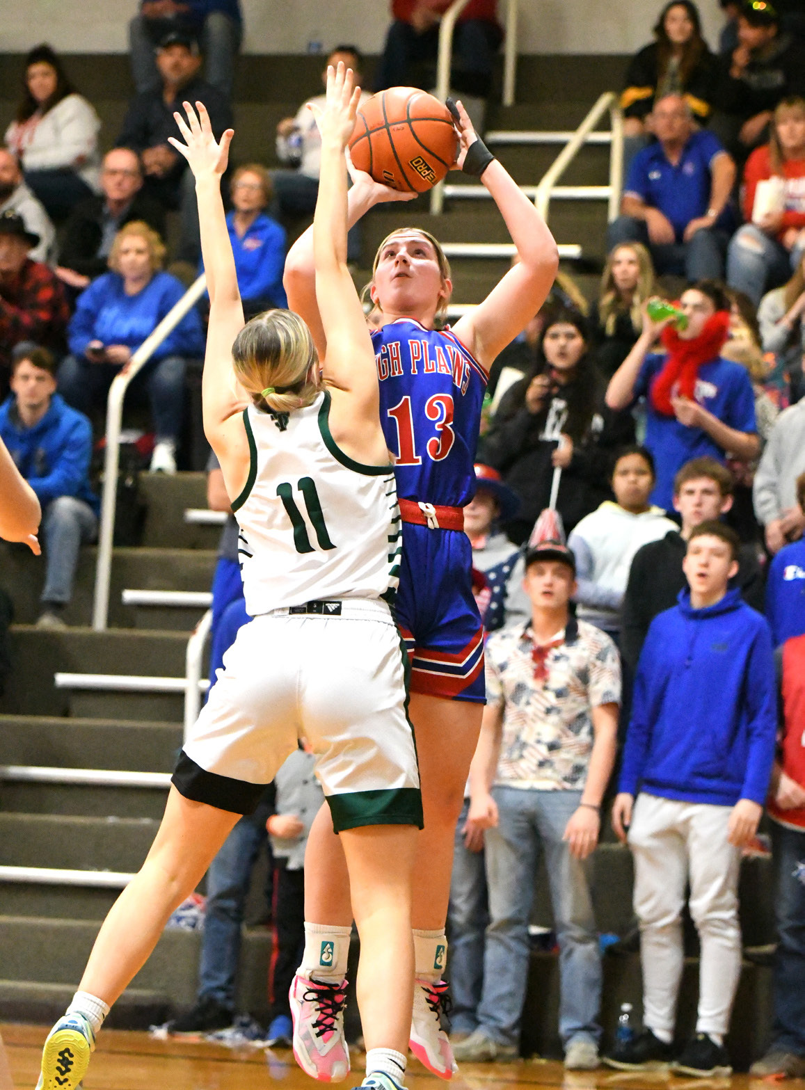 Courtney Carlstrom takes a shot. PCN photo by Rick Holtz.