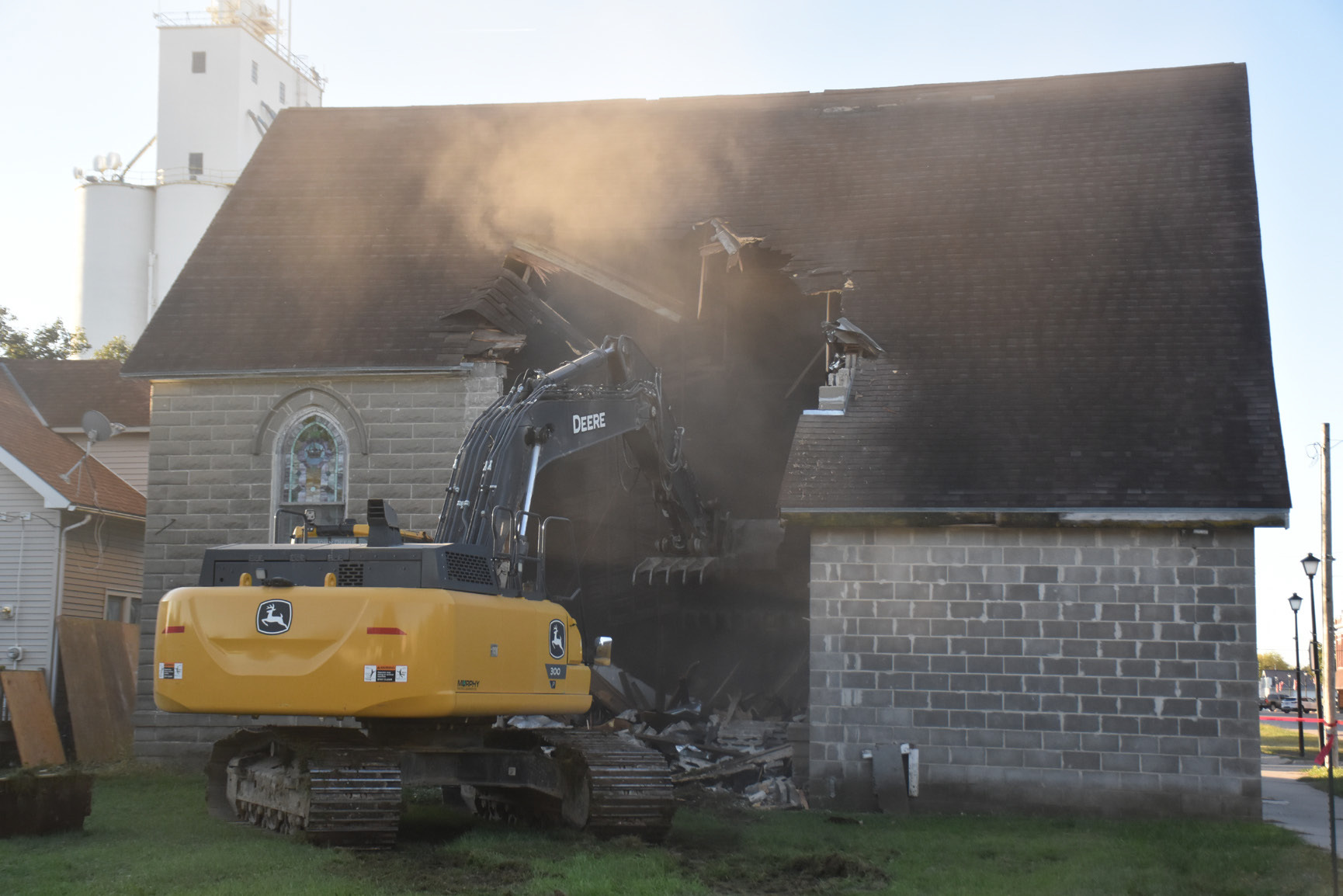 SHELBY EUB CHURCH BUILDING DEMOLISHED