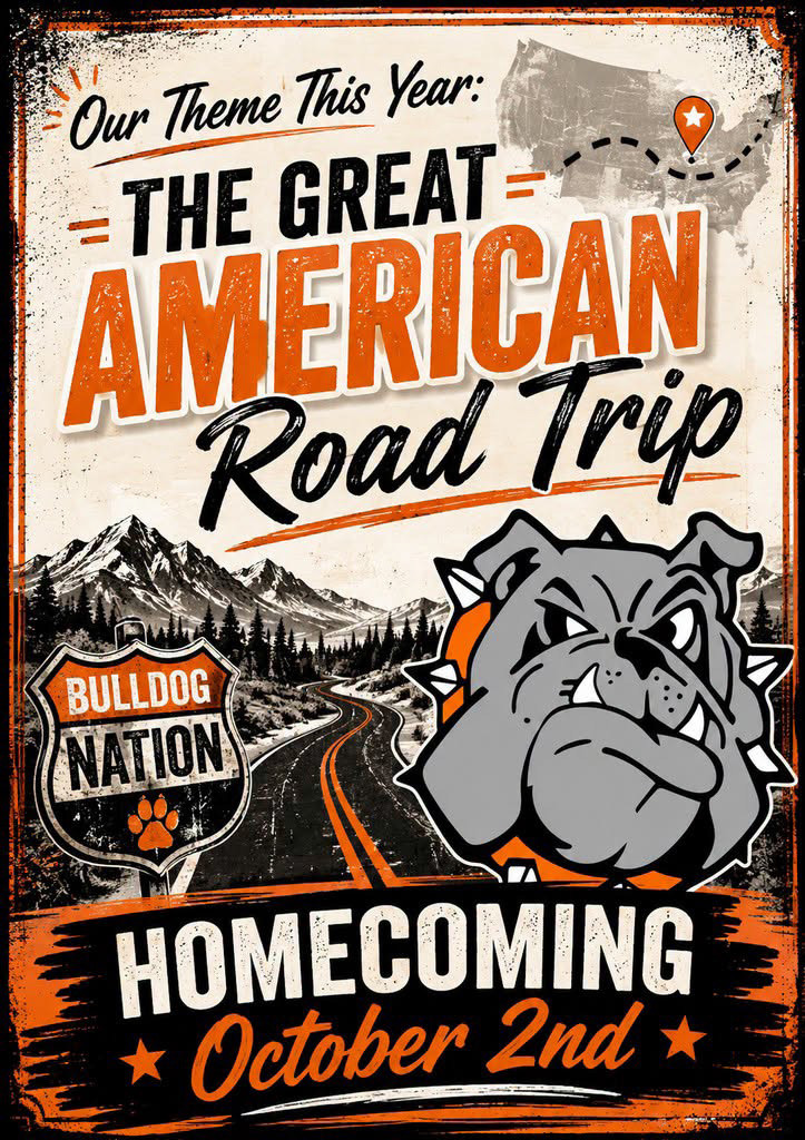 Osceola Schools announced the homecoming theme of Road Trip. Homecoming will be Sept. 27 to Oct. 3rd. The crowning will be Oct. 2nd. Graphic provided.