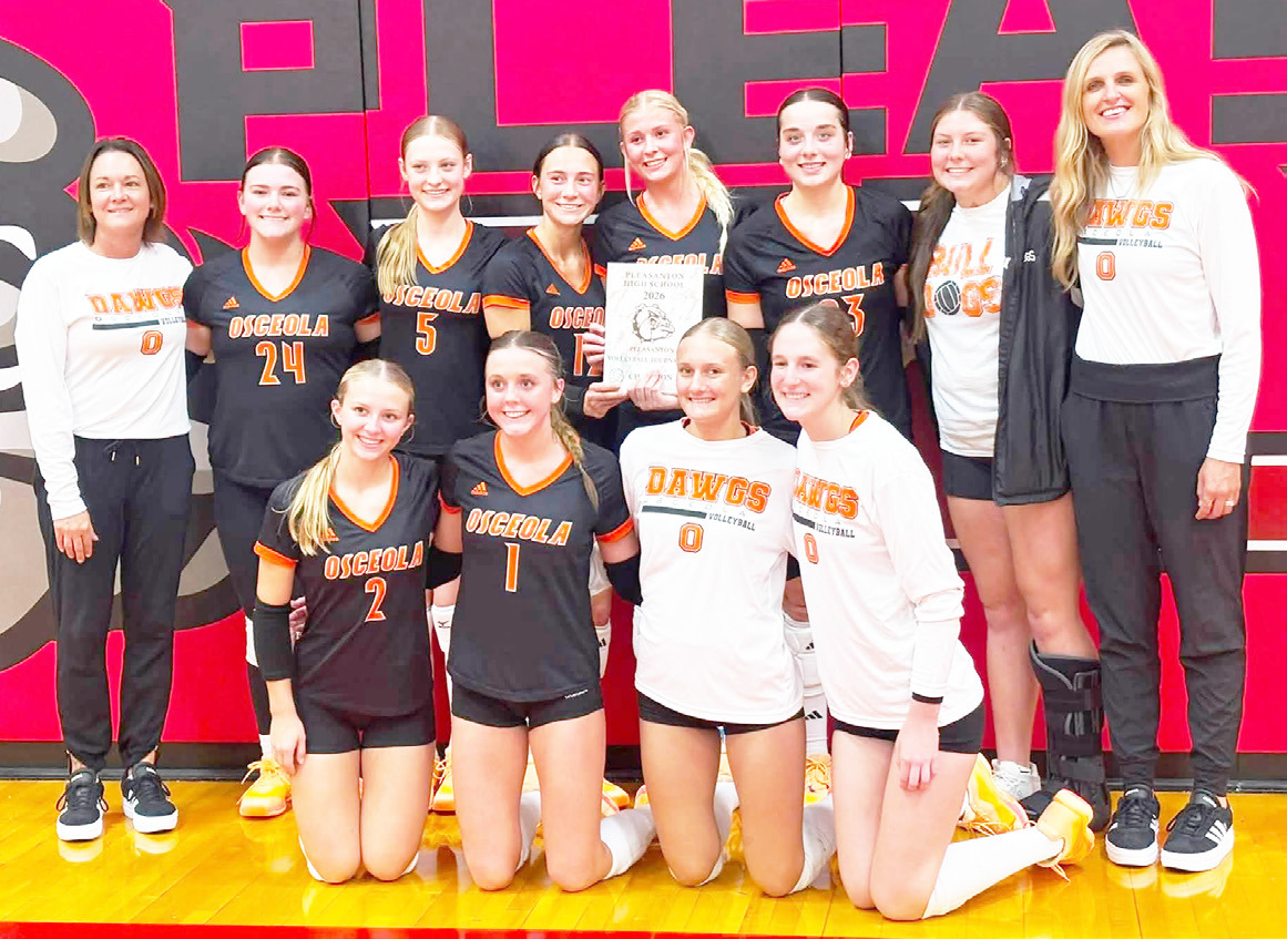 The Osceola Bulldogs won the Pleasanton Invite on Saturday defeating Fullerton, Gibbon and Pleasanton. They finished the week with a 6-0 mark to improve to 10-1 on the year. Photo was provided.