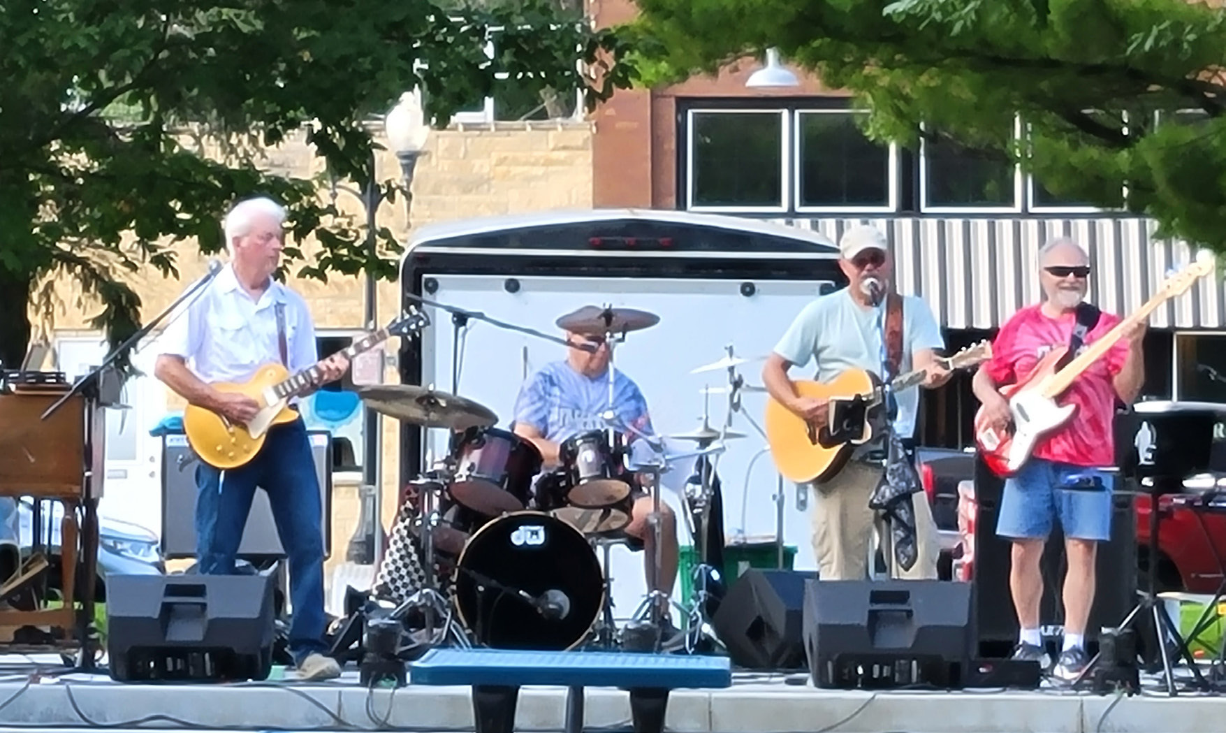 Freedom Road performed Friday in Stromsburg at the chamber’s First Friday event. A small crowd was on hand; FCCLA served walking tacos and the Bake Up Artist had cupcakes. PCN photo by Beth Sparrow.