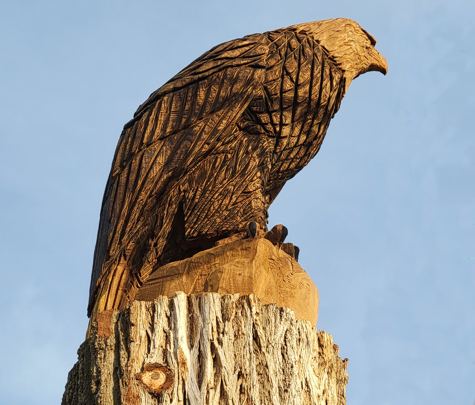 A new eagle sculpture can be found at the Osceola Cemetery. PCN photo by Beth Sparrow