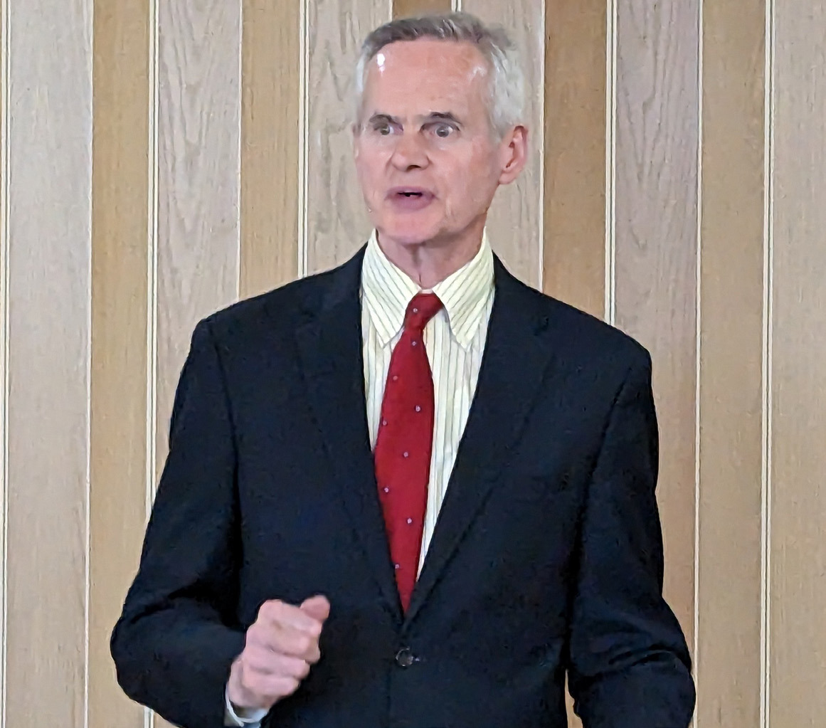 Auditor Mike Foley spoke at Osceola’s National Day of Prayer last Thursday at St. Paul Lutheran Church. Photo provided.