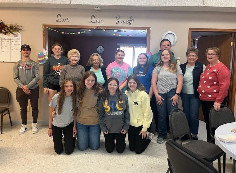 The SRC student council had game night at the Shelby Senior Center! Thank you Anita and Mrs. Becky Schueth for a fun evening! Photo provided.