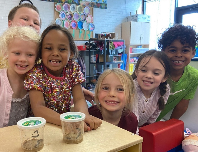 Osceola elementary students are here with caterpillars. They are watching them eat and grow, and waiting for them to get into their cocoons. Then they will have butterflies to release. Photo provided.