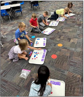 High Plains kindergarteners had fun doing math with building numbers, doing some addition and participating in centers. Photo provided.