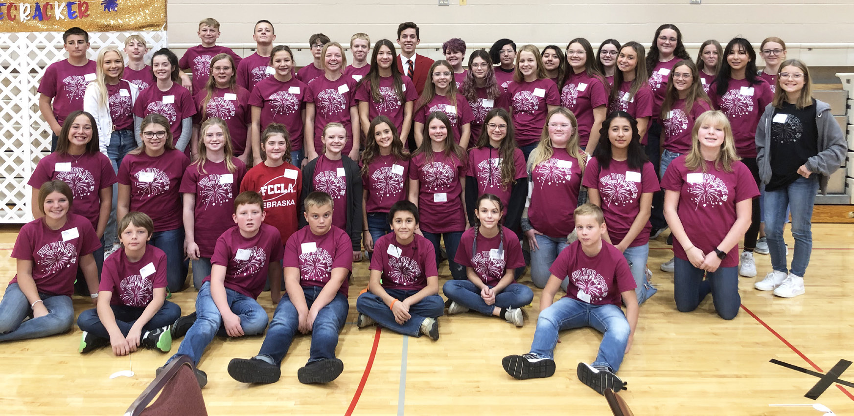 Pictured are Cross County FCCLA members who attended District Conference in Hastings. Photo provided by Sarah Hubel.