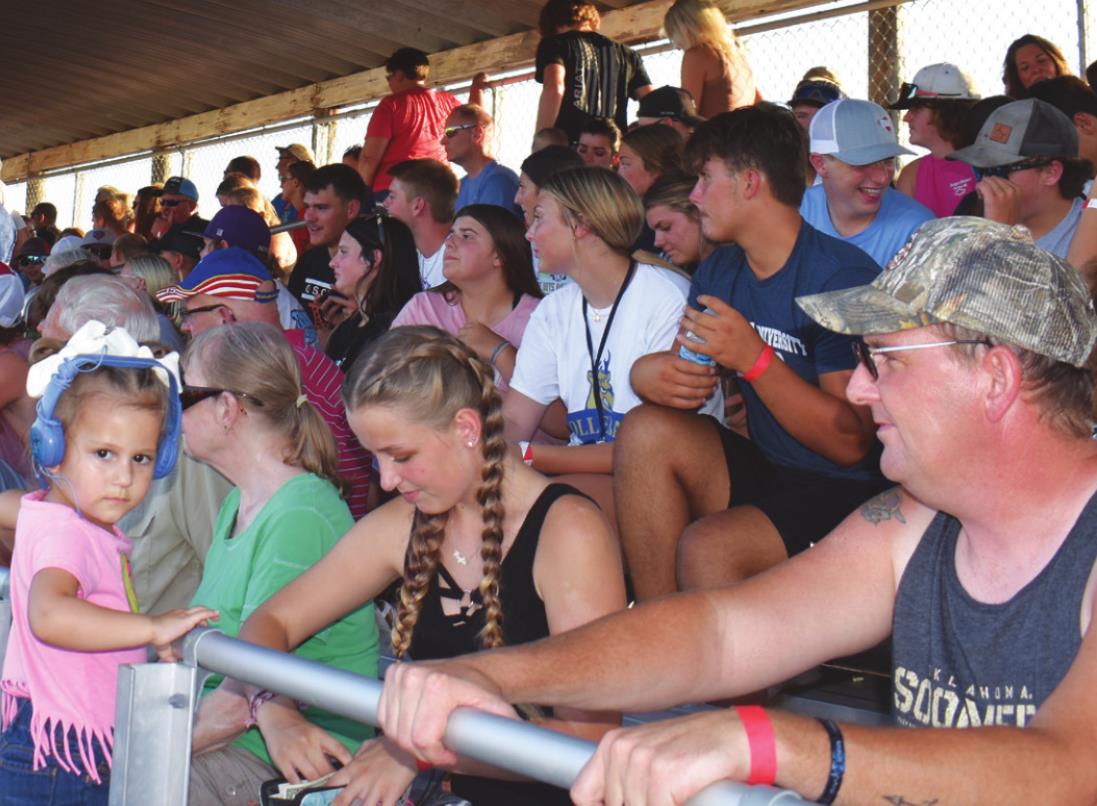 A little heat did not stop the crowd from attending the Figure 8 on Friday at the Polk County Fair.  Polk County News photo by Beth Sparrow