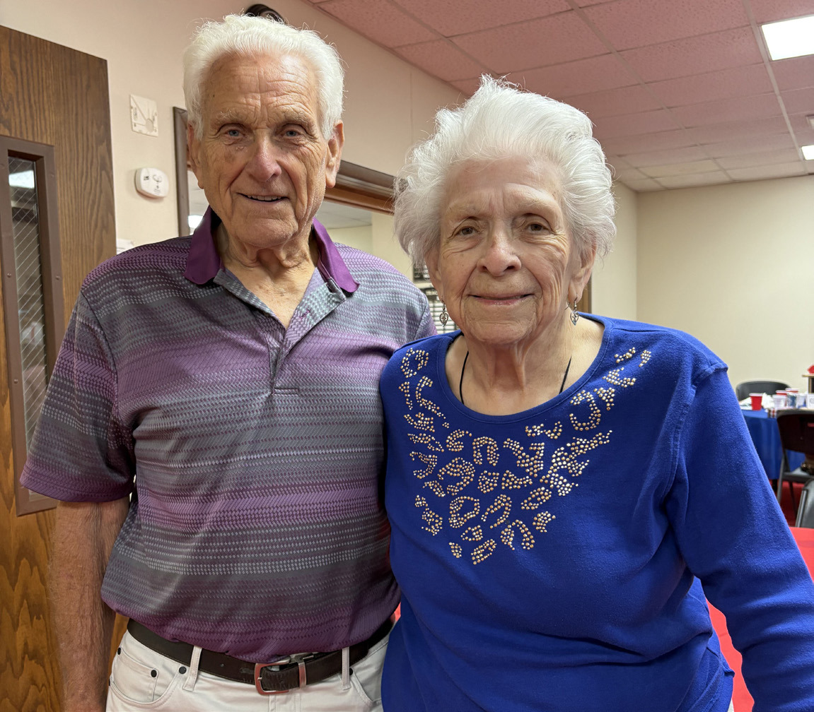 Above: The Class of 1956, Orville Davidson and Pat Davidson Chapman