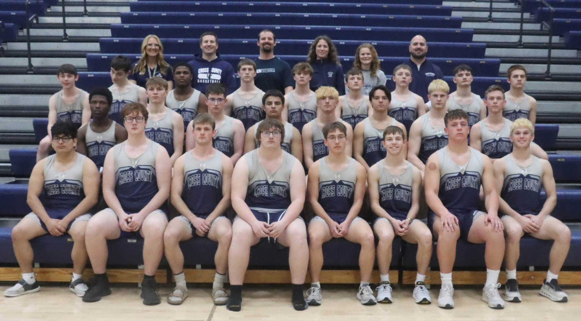 Members of the Cross County boys track and field team include, (front from left)- Joaquin Alverez- Rodriguez, Cannen Mooney, Cole Redden, Jacob Smith, Cole Phillips, Matthew Frazier,