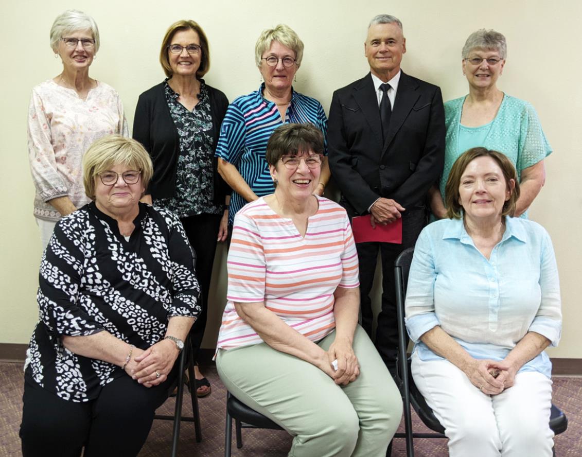Members of the Gresham Class of 1972 attending include Debbie (Birt) Figgner, front left, Phylis Abresch, Lucy (Payne) Lorence, Lanette (George) Bathen, back left, Linda (Tonniges) Sjuts, Becky Rasmussen, Arnold Romohr and Diane (Schaf) Erks