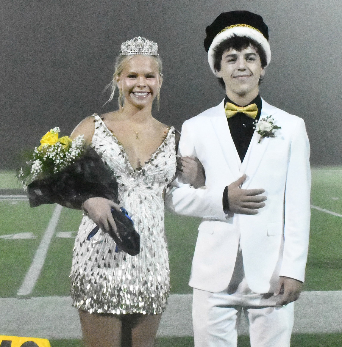Shelby-Rising City crowned Olivia Frederick as homecoming queen and Noah Thelen as king. Photo provided by SRC yearbook.