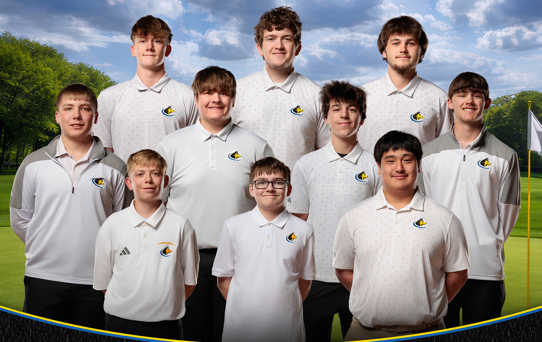 Members of the Shelby-RC boys golf team include; (L-R)- Landon Ziems, Jaxson Gray, Logan Pospisil. Middle row-Layne Donner, Tanner Micek, Noah Thelen, Jaxon Carter. Back row- Logan Slusarski, Leighton Cromwell, Blake Schmidt. Photos provided by Goc’s Creative Images