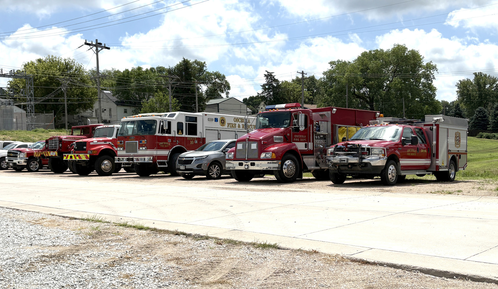 Above: Even during a fundraiser, the trucks are out and ready to go if an emergency arises. PCN photos by Beth Sparrow.