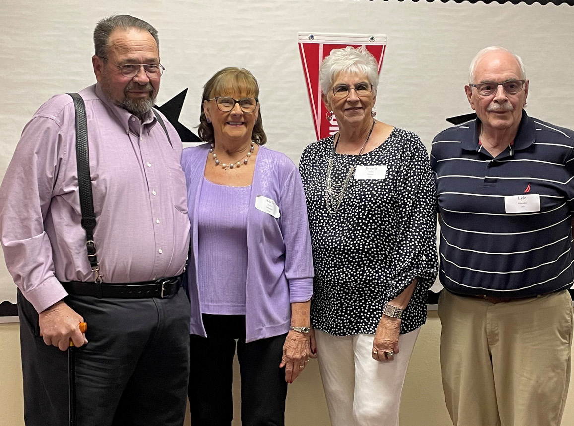 Gresham Class of 1958 celebrated 65 years. Pictured are Larry Moore, Adelle Davidson Tonniges, Beverly Sternberg Nelson and Lyle Marsden. Photo provided.