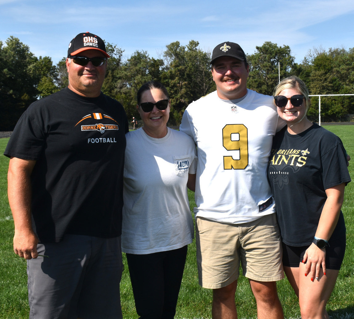 The winners in the boys’ basketball’s third annual road rally were Dan and Amy Theis, Caden Theis and Madison Mumm. PCN photo by Beth Sparrow. Turn to the Osceola page for more on the road rally and homecoming events.