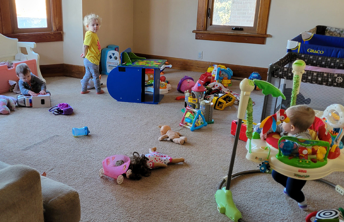 Children play at a Stromsburg daycare on Monday. Area parents struggle to find daycare options. PCN photo by Beth Sparrow
