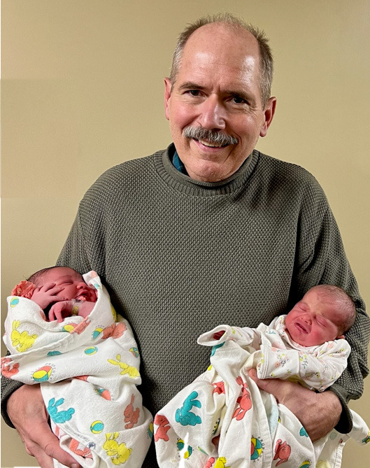 Dr. Dave Jameson delivered two babies on Valentine's Day this year: Emilia Rose Ostberg and Raegan Marie Metcalf. Photo provided by Annie Jeffrey Memorial County Health Center