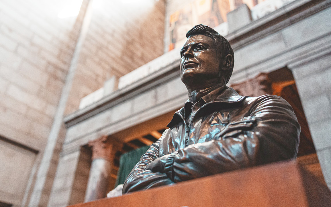 The bust of Tom Osborne, who was inducted into the Nebraska Hall of Fame this past Saturday. Photo was provided.