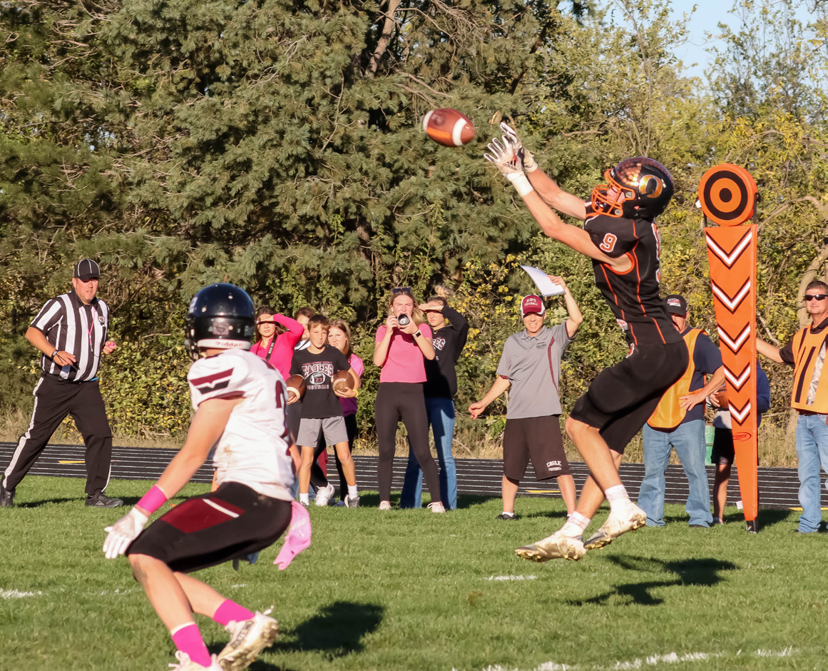 Hayden Lavaley goes for the catch against BDS on Thursday. PCN photo by Blaine Winslow.