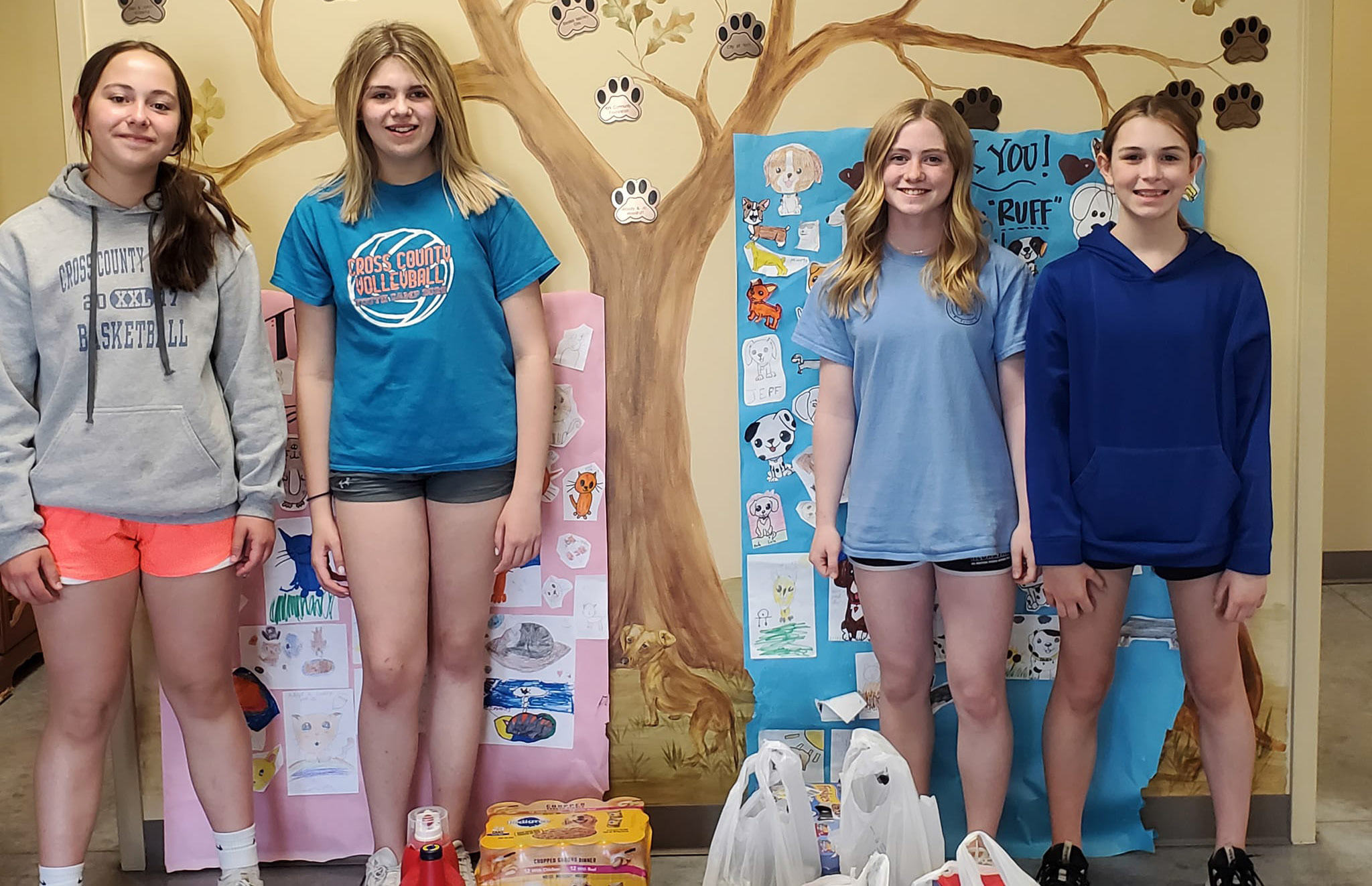 Cross County FCCLA had a basket raffle and purchased items for the York Adopt-A-Pet. Photo provided.
