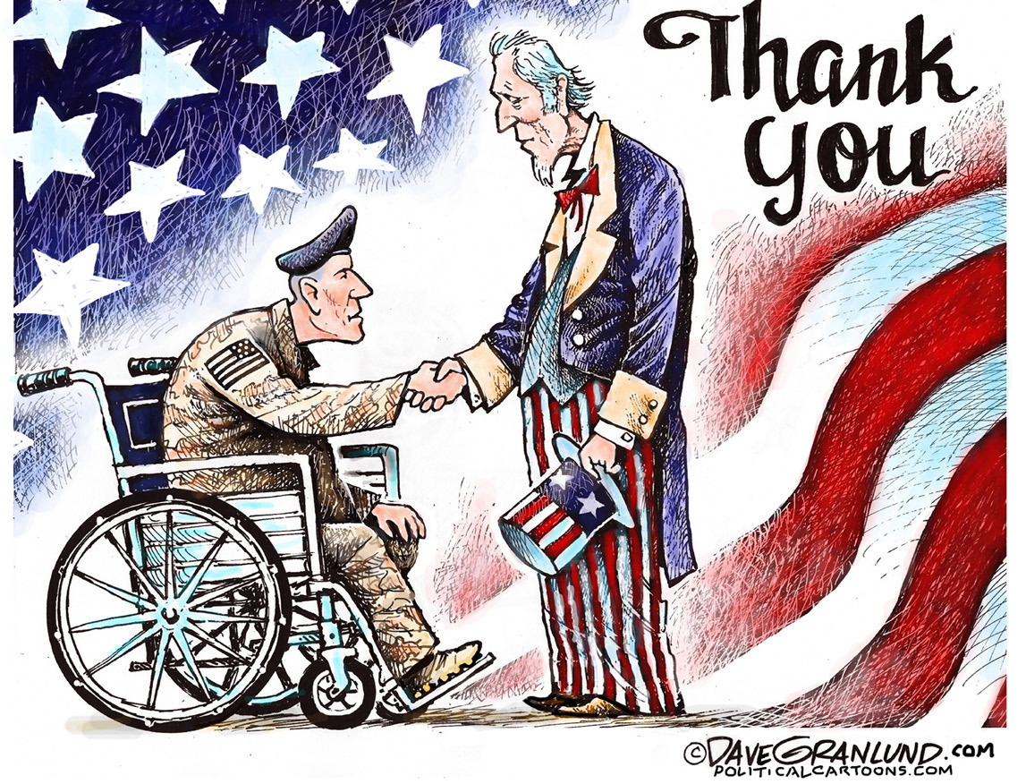 Thank you veterans! Graphic provided by Cagle Cartoons.