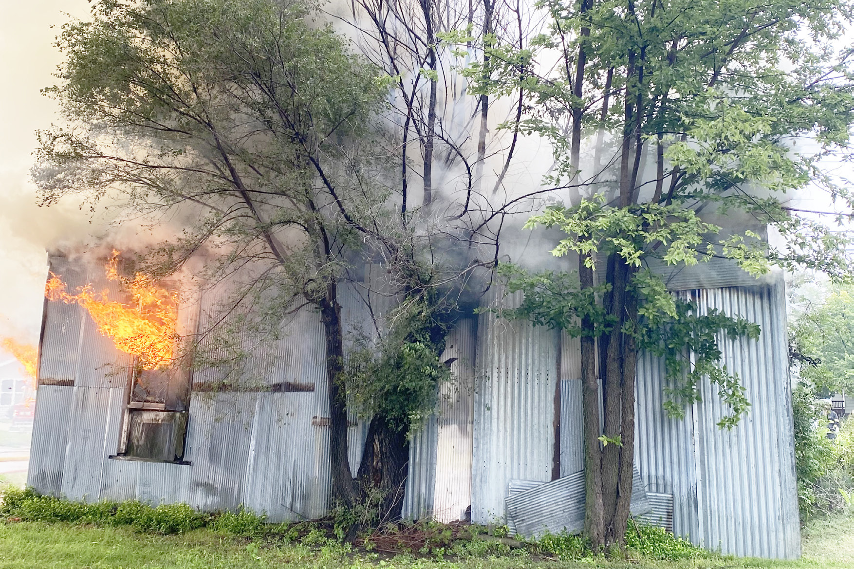 Old Shelby Sun Building Taken Down