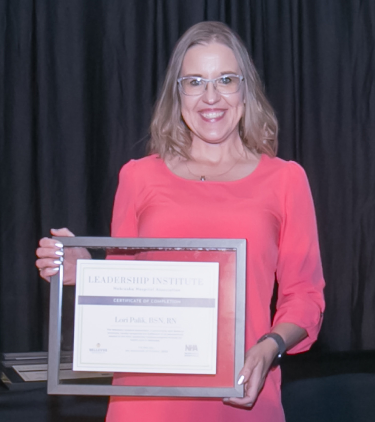 Lori Palik, director of nusing at Annie Jeffrey Memorial County Health Center received the Leadership Institute Award. Photo provided by AJMHC