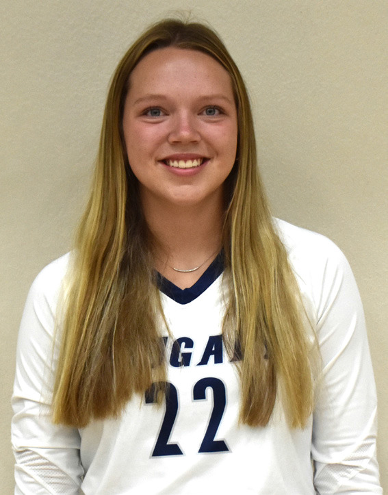 SYDNEY HENGELFELT  Sydney Hengelfelt had 4 ace serves and 6 kills in the conference match against BDS along with helping set 4 times.