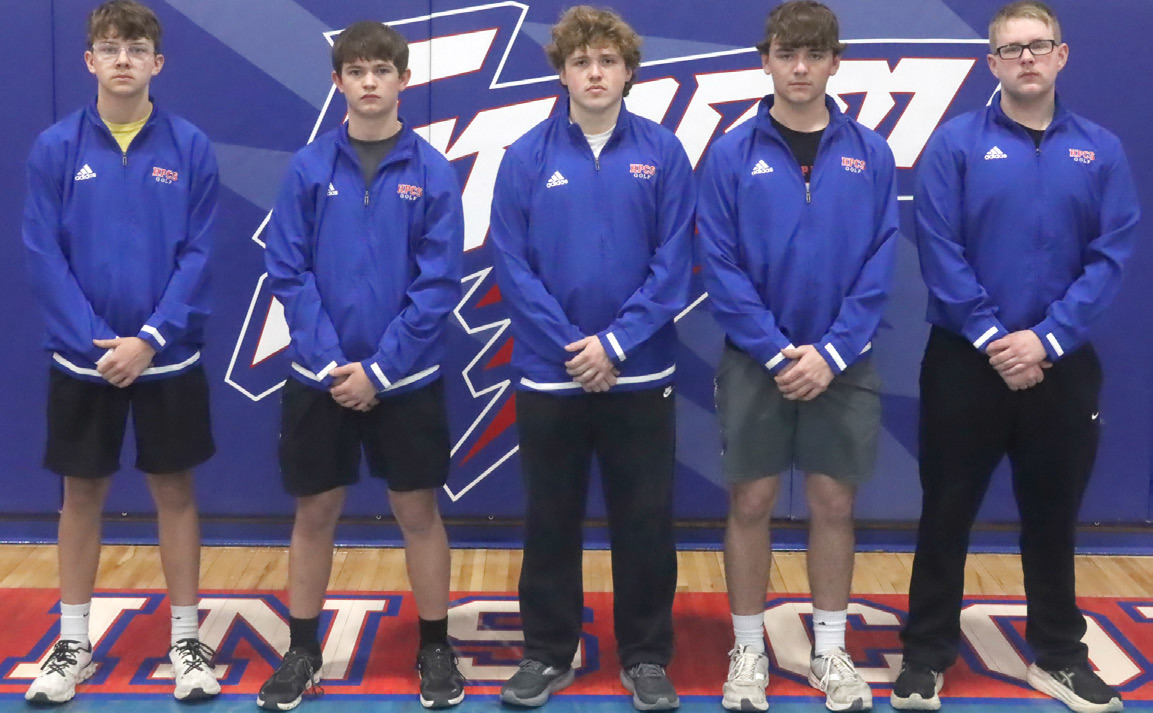 Members of the High Plains golf team are, (left to right)-Caleb Dubas, Jacob Lesiak, Chase Owens, Kyler Hans and Leland Pike. PCN photo by Ken Kush.