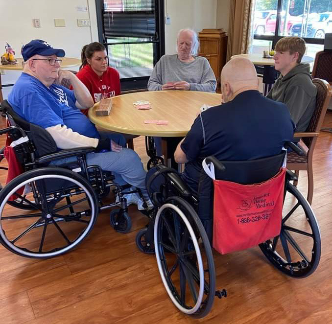 The Osceola student council visited Good Samaritan Nursing Home and played games with the residents. Photo provided.