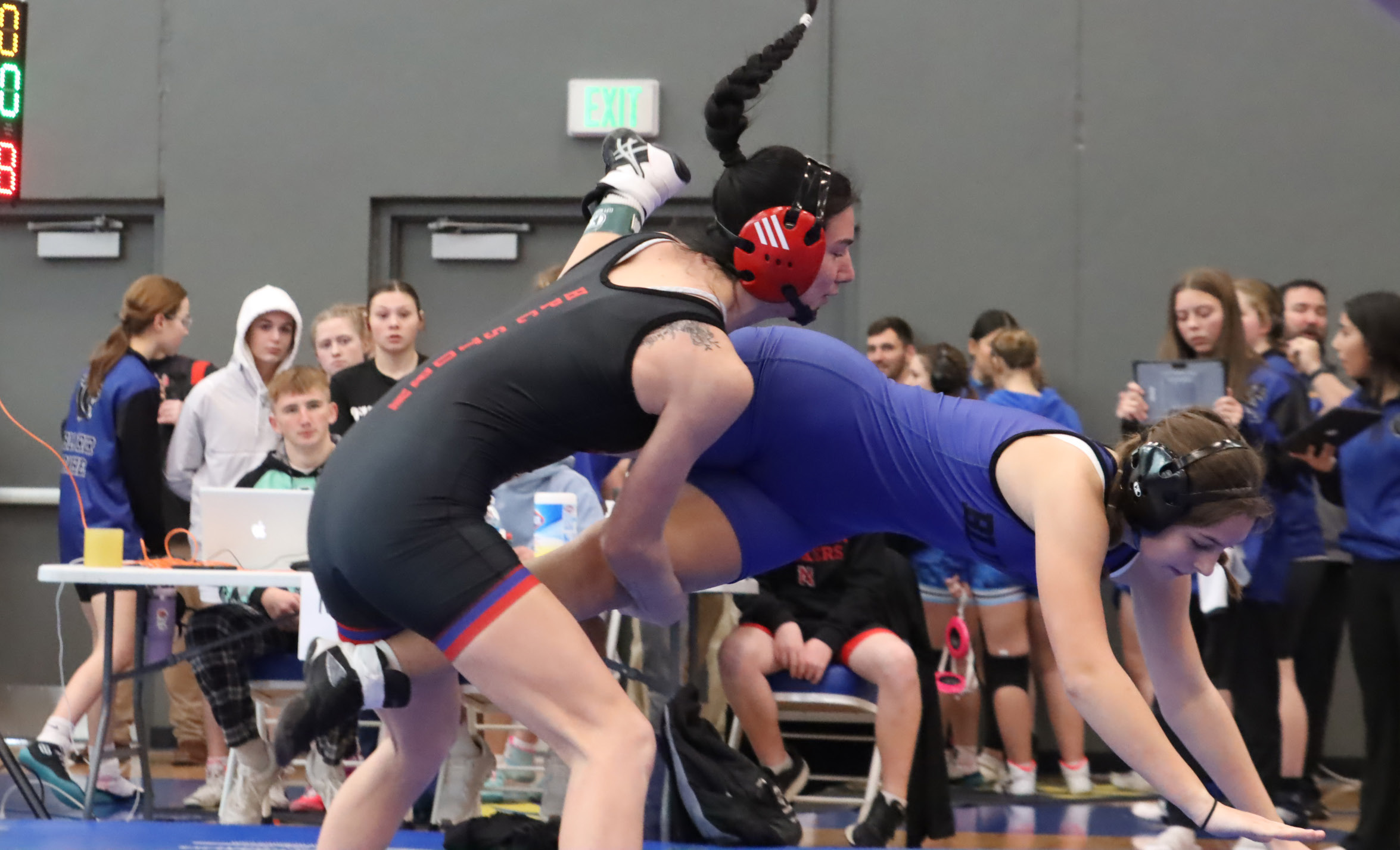 High Plains senior Dakota Gress has been the face of the Storm girls wrestling program the past four years and is looking for a third consecutive trip to the Nebraska Girls State Championships this coming February. Gress took third-place at the loaded Winnebago Invite this past Friday. PCN file photo by Ken Kush.